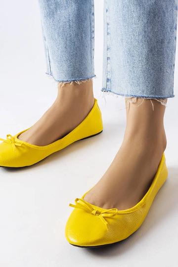 Ballerine gialle con fiocco, “Vaillancour”
