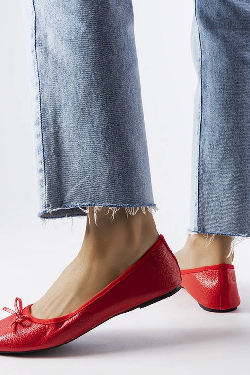 Ballerine rosse con fiocco Vaillancour