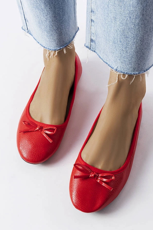 Ballerine rosse con fiocco Vaillancour