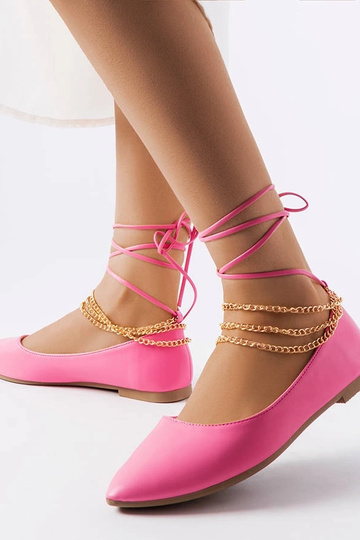 Ballerine rosa con chiusura decorativa Donat
