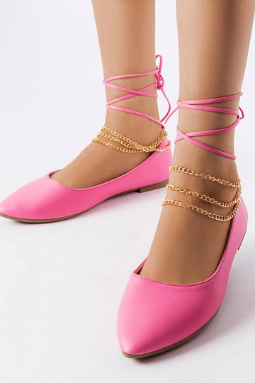 Ballerine rosa con chiusura decorativa Donat 2