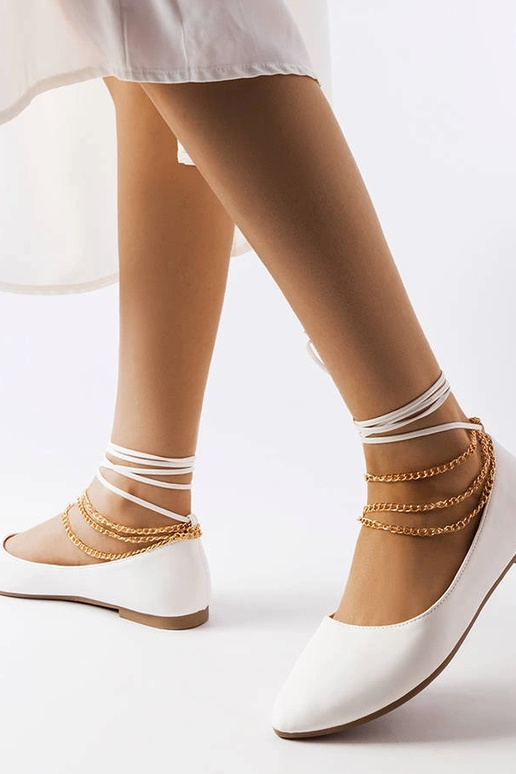Ballerine bianche con chiusura...