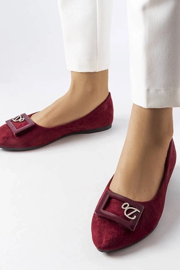 Ballerine bordeaux decorate con zirconi Fleming 2