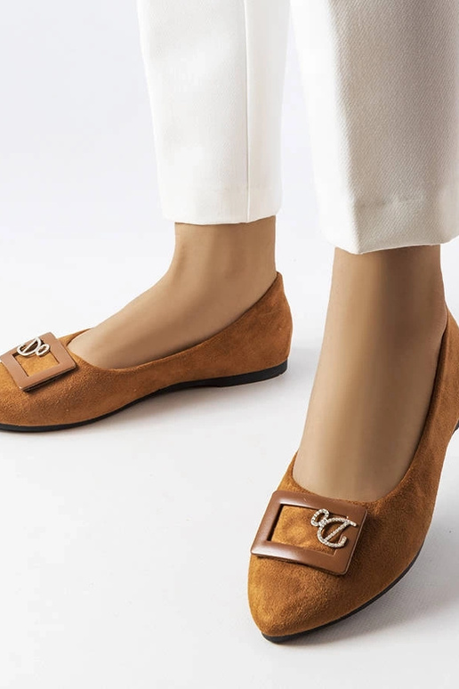 Ballerine marroni decorate con...