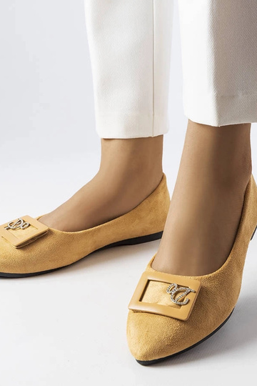 Ballerine beige decorate con zirconi Fleming