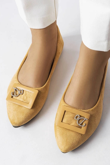 Ballerine beige decorate con zirconi Fleming 2