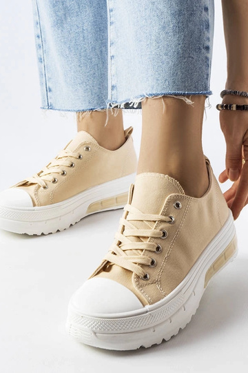Sneakers con plateau Hawthorne beige 2