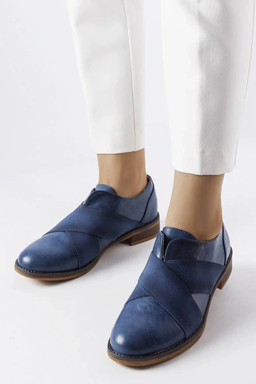 Scarpe eleganti slip-on blu...