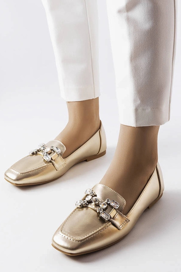 Mocassini oro con zirconi...