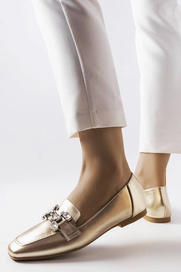 Mocassini oro con zirconi... 2