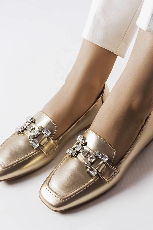 Mocassini oro con zirconi Marechal