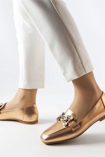 Mocassini oro rosa con... 2