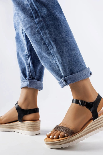 Sandali con zeppa Bussière...