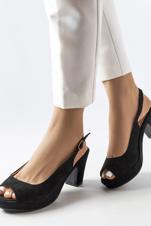 Sandali con tacco a blocco Dionne neri