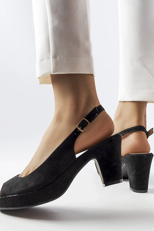 Sandali con tacco a blocco Dionne neri