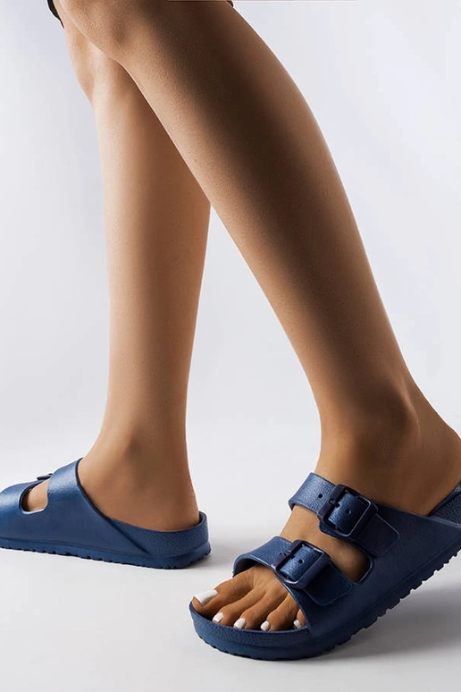 Eugene Navy Blue Rubber Infradito con...