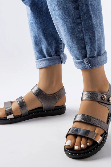 Sandali Lanham grigio metallizzato