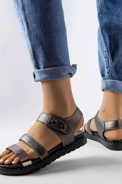 Sandali Lanham grigio metallizzato