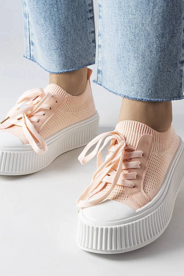 Sneakers in tessuto rosa...