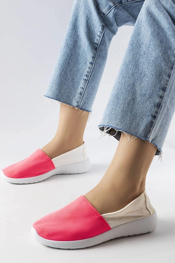 Sneakers slip-on Winding bianche e rosa