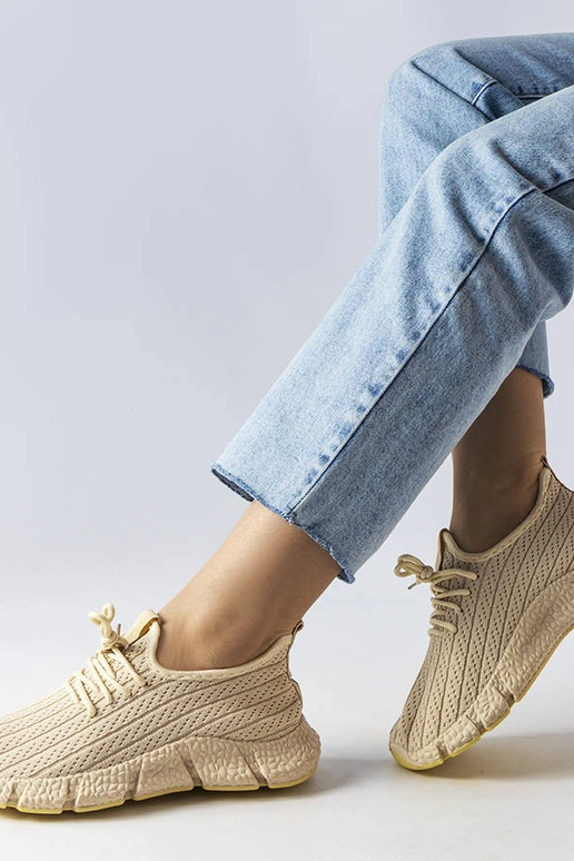Sneakers sportive Élodie beige chiaro