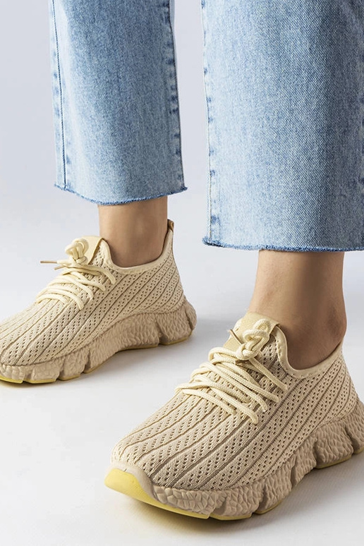 Sneakers sportive Élodie beige chiaro