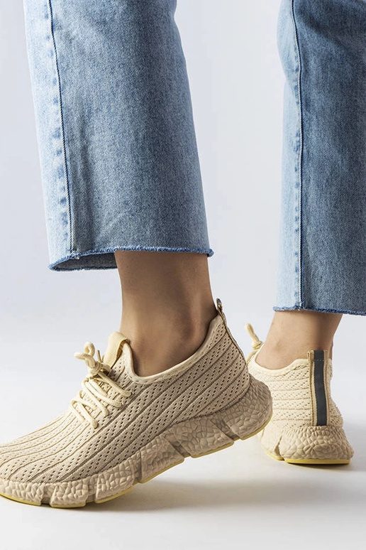 Sneakers sportive Élodie beige chiaro