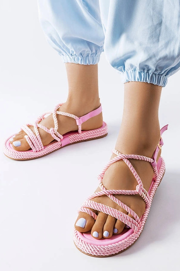 Sandali intrecciati rosa Burwell 2