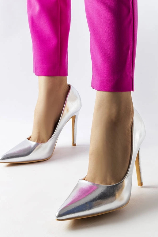 Tacchi metallizzati argento Cabell