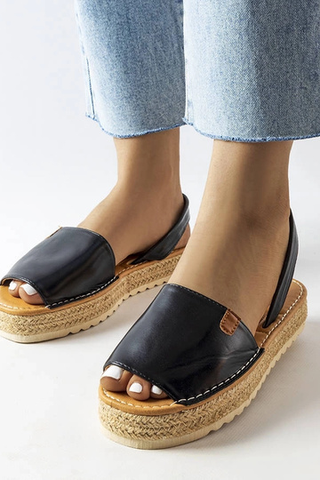 Espadrillas nere su plateau, „Sadbera"
