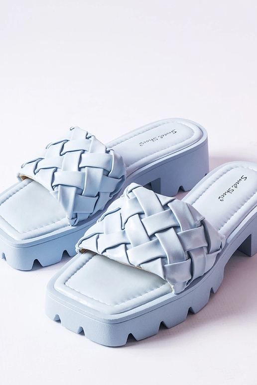 Infradito Lora blu con suola da trattore