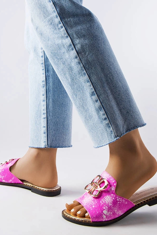 Lea infradito donna rosa con fibbia