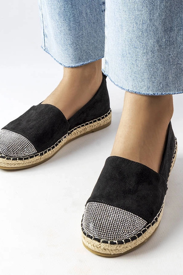 Espadrillas slip-on nere basse da donna Magali