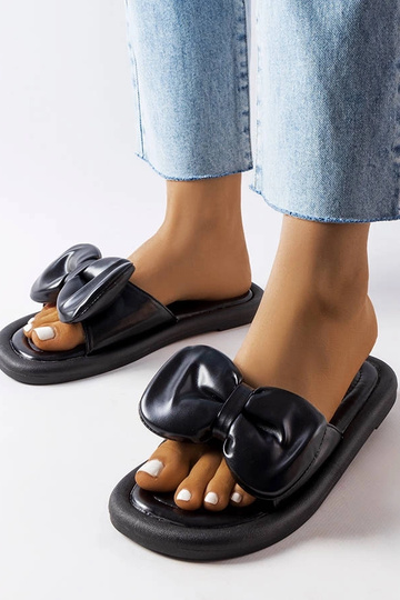 Ciabatte con fiocco Lende nere