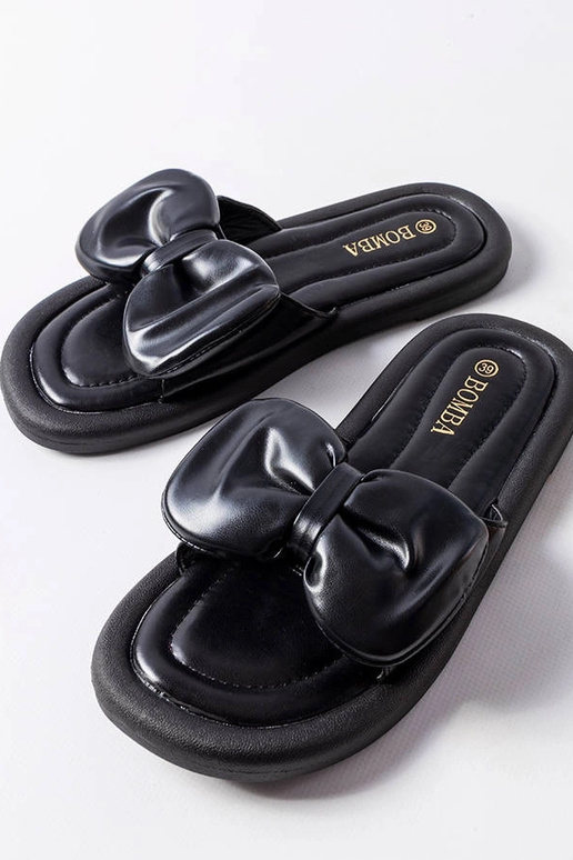 Ciabatte con fiocco Lende nere