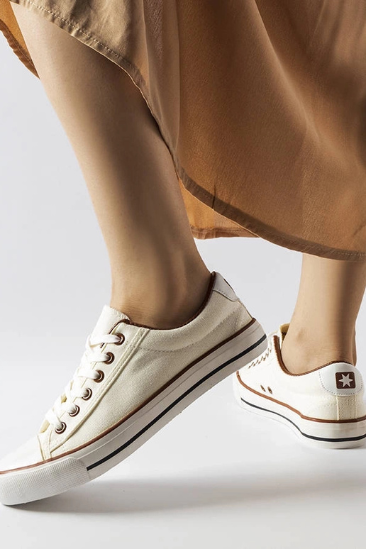 Sneakers in tessuto bianco di Mascherone