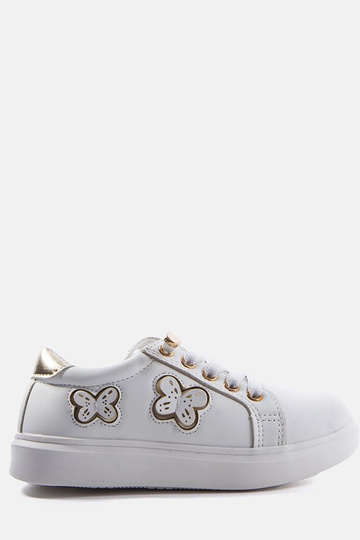 Sneakers bianche decorate con farfalle Senapus