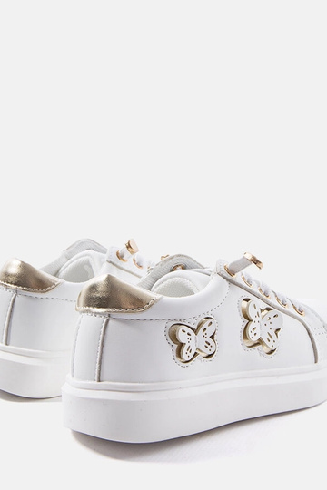 Sneakers bianche decorate con farfalle Senapus 2