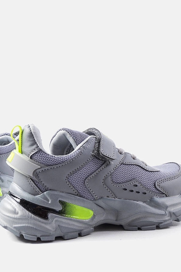 Sneakers per bambini Ansel con velcro grigio 2