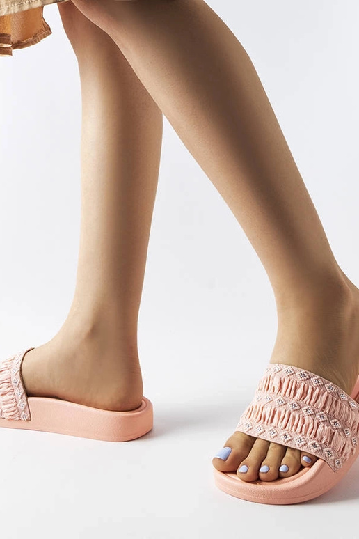 Infradito Ernest rosa con volant