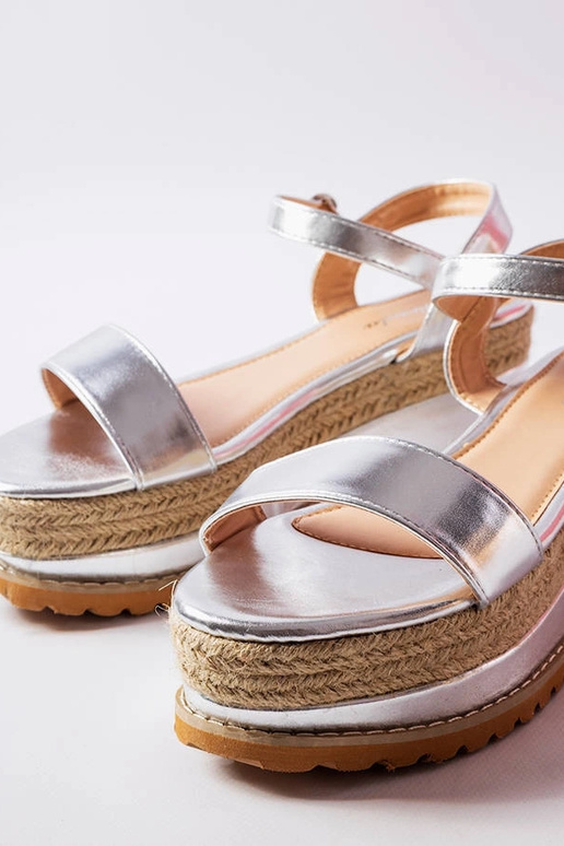 Sandali argento con platforma, "Access"