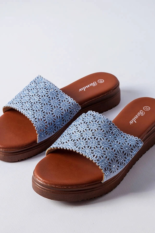 Diapositive blu traforate con zirconi...