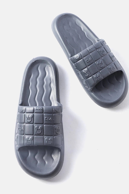 Pantofole grigie da uomo, "Boileau"