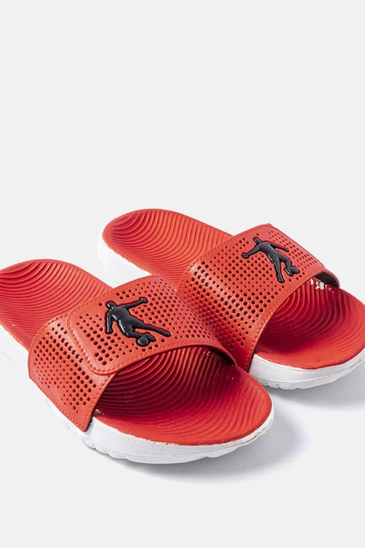 Pantofole in gomma bianco-rosse,...