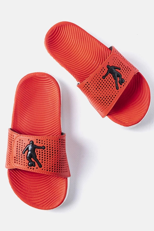 Pantofole in gomma bianco-rosse,...