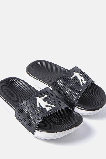 Infradito in gomma nera e...