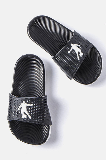 Infradito in gomma nera e... 2