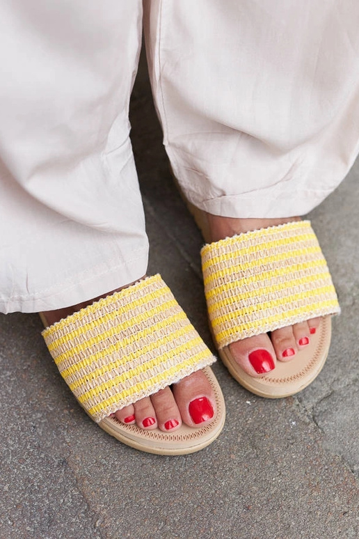 Infradito intrecciate gialle Capovalle