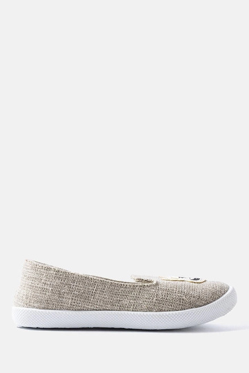 Sneakers grigie per bambini con applicazione Naomi