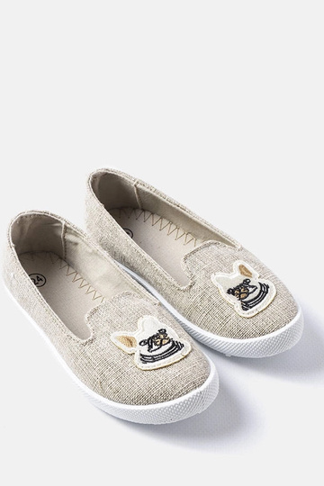 Sneakers grigie per bambini con applicazione Naomi 2